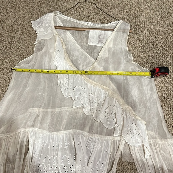 Vintage Magnolia Pearl Love Collection Sheer Silk White Blouse - Picture 7 of 7